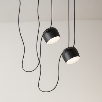 Luminária Pendente Moderno Minimalista Metal Preto Aim Fantasy Ø24cm — ORNE