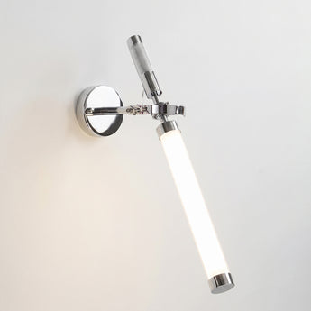 Luminária Arandela Articulada Industrial Moderna Vidro Metal Linear Prata LED Perugia — ORNE