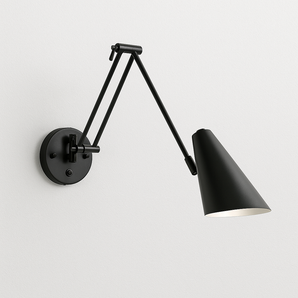 Luminária Arandela Articulada Moderna Minimalista Metal Preto Arts — ORNE