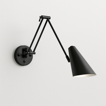 Luminária Arandela Articulada Moderna Minimalista Metal Preto Arts — ORNE