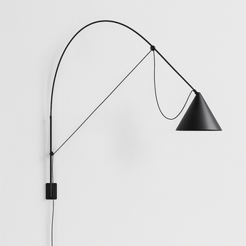 Luminária Arandela Moderna Minimalista Articulada Metal Miya - Preto - ORNE™
