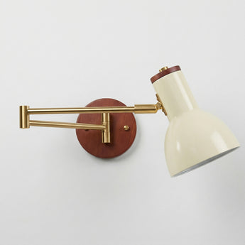 Luminária Arandela Articulada Moderna Minimalista Madeira Metal Urbino — ORNE