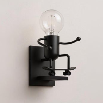 Luminária Arandela Infantil Moderna Metal Preto Surge — ORNE
