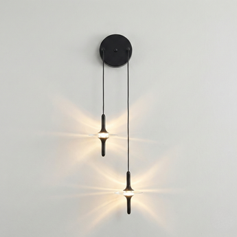 Luminária Arandela Moderna Minimalista Cristal Metal Preto LED Súria — ORNE