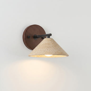 Luminária Arandela Moderna Minimalista Mármore Madeira Trevelin — ORNE
