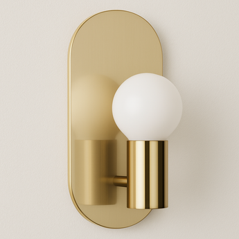 Luminária Arandela Moderna Minimalista Metal Dourado Kava - Branco Quente (3000K) - ORNE™
