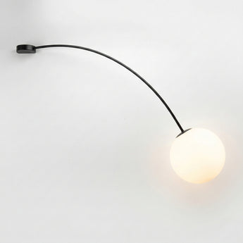 Luminária Arandela Moderna Minimalista Vidro Metal Globo Dourado Gubbio — ORNE