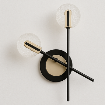 Luminária Arandela Moderna Minimalista Vidro Metal Globos LED Humble — ORNE