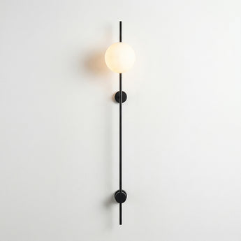 Luminária Arandela Moderna Minimalista Vidro Metal Globo Linear Preto Leuven — ORNE