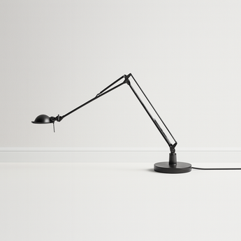 Luminária De Mesa Abajur Moderna Minimalista LED Metal Rockie - Ø10,2x60cm / Preto / Alumínio - ORNE™