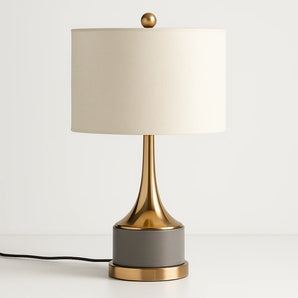 Luminária de Mesa Abajur Clássico Moderno Tecido Metal Brilliant — ORNE