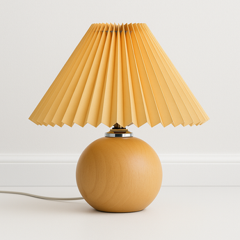 Luminária de Mesa Abajur Clássico Retrô Vintage Cerâmica Tecido Caramelo Vision — ORNE
