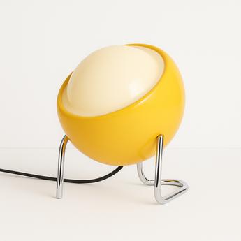 Luminária de Mesa Moderna Minimalista Metal Vidro Kiva - Laranja / Branco Quente (3000K) - ORNE™