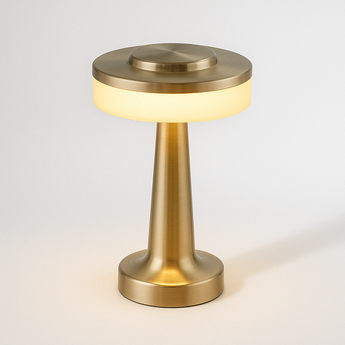 Luminária de Mesa Moderna Minimalista Metal LED Dumbbel - Dourado / Dimerizável - ORNE™