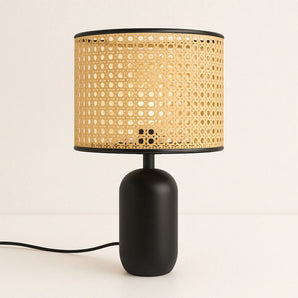 Luminária de Mesa Moderna Minimalista Palha Japan Osaka - Preto - ORNE™