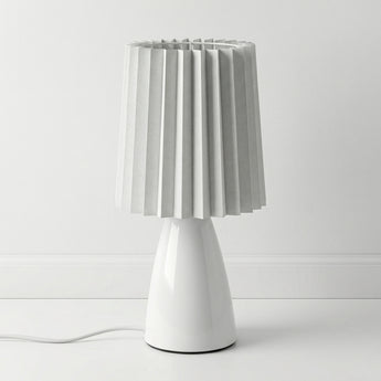 Luminária de Mesa Abajur Retrô Vintage Minimalista Cerâmica Tecido Todi — ORNE