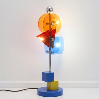 Luminária de Mesa Abajur Retrô Vintage Moderno Acrílico Metal Íbis — ORNE