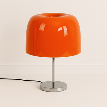 Luminária de Mesa Abajur Moderna Minimalista LED Metal Vidro Joy - Vermelho / Branco Quente (3000K) - ORNE™