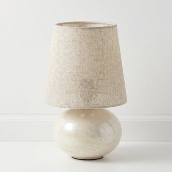 Luminária de Mesa Moderna Minimalista Mármore Tecido Dagana — ORNE