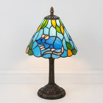 Luminária de Mesa Tiffany Retrô Minimalista Metal Resina Vidro Mouse — ORNE
