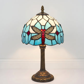 Luminária de Mesa Tiffany Retrô Minimalista Vidro Resina Metal Malal — ORNE