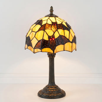 Luminária de Mesa Tiffany Retrô Minimalista Vidro Resina Metal Bat — ORNE