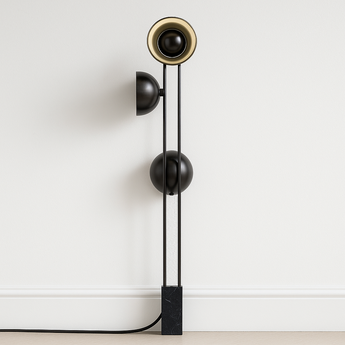 Luminária de Piso Coluna Moderna Minimalista Mármore Metal Shade — ORNE