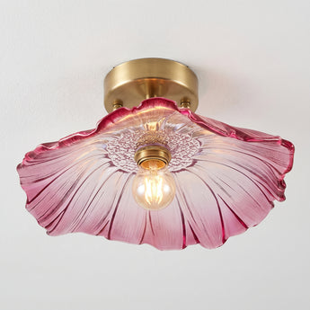 Luminária de Teto Plafon Sobrepor Orgânico Clássico Moderno Vidro Metal Cannes — ORNE