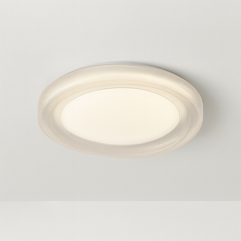Luminária Plafon Moderna Minimalista LED Acrílico Metal Feng - Ø40cm / Redondo / Branco Quente (3000K) - ORNE™