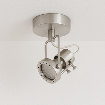 Luminária Plafon Spot Moderna Minimalista Articulada Metal Mioveni - Ø10x15cm / Prata / Branco Neutro (4500K) - ORNE™
