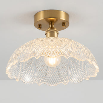 Luminária de Teto Plafon Sobrepor Redondo Clássico Moderno Vidro Metal Sonoma — ORNE