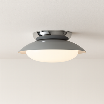 Luminária Plafon Moderna Minimalista LED Metal Marousi - Ø25cm / Cinza / Alumínio - ORNE™