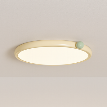 Luminária Plafon Moderna Minimalista LED Metal Acrílico Stry - Ø30cm / Verde / Alumínio - ORNE™
