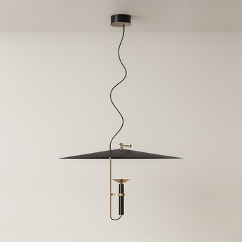 Luminária Pendente Moderna Minimalista LED Metal Garva - Preto / Branco Quente (3000K) - ORNE™