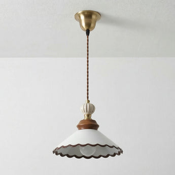 Luminária Pendente Clássico Retrô Vintage Cerâmica Metal Tamela — ORNE