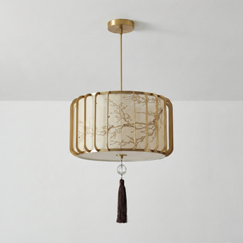 Luminária Pendente Clássico Retrô Vintage Tecido Metal Decatur — ORNE