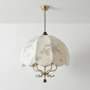 Luminária Pendente Clássico Retrô Vintage Tecido Metal Mechelen — ORNE