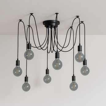 Luminária Pendente Industrial Retrô Vintage Metal Preto Cloud — ORNE