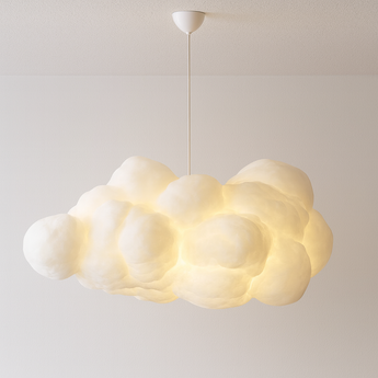Luminária Pendente Moderna Minimalista Infantil Nuvem Clouds - Formato B / 30cm - ORNE™