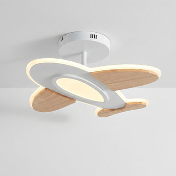 Luminária Pendente Infantil Moderno Madeira Metal LED Baby Plane — ORNE