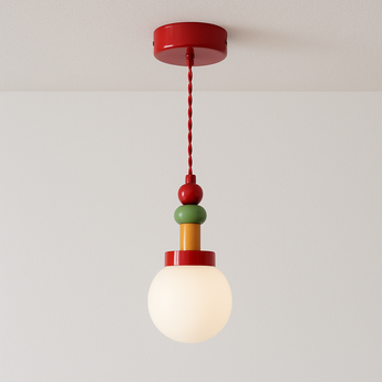 Luminária Pendente Moderna Minimalista Infantil Metal Vidro Ziago - 1 Lâmpada / Vidro e Alumínio - ORNE™