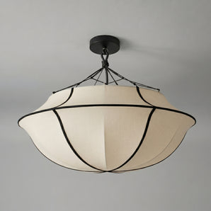 Luminária Pendente Moderno Clássico Metal Tecido Sálvia — ORNE