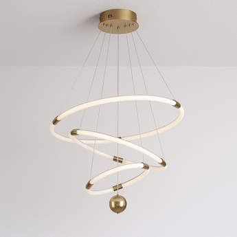 Luminária Pendente Moderno Minimalista Acrílico Metal LED Rings Ball — ORNE