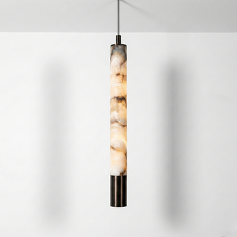Luminária Pendente Moderno Minimalista Alabastro Metal Linear LED Uvalde — ORNE