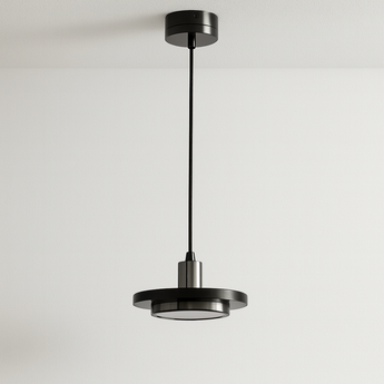 Luminária Pendente Minimalista Moderna Mármore Plate - Preto - ORNE™