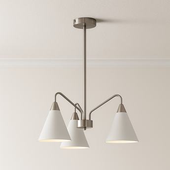 Luminária Pendente Moderna Minimalista Metal Acrílico Ávilla - Ø53cm / Branco Quente (3000K) - ORNE™