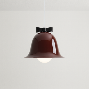 Luminária Pendente Moderna Minimalista Metal Vidro Flehe - Vermelho / Ø23x18cm - ORNE™