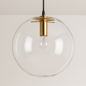 Luminária Pendente Moderno Minimalista Globo de Vidro Bulle - 20cm - ORNE™