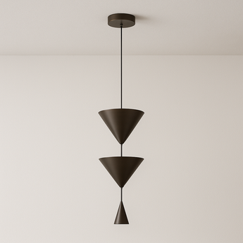 Luminária Pendente Moderna Minimalista Metal LED Avery - Preto / Branco Quente (3000K) - ORNE™