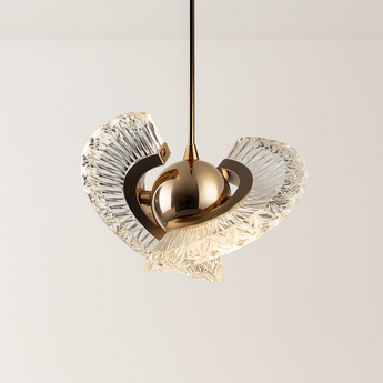 Luminária Pendente Moderno Minimalista Metal Vidro Module - 1 unidade / Branco Quente (3000K) / Dourado - ORNE™